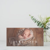 Ankündigung der Geburt eines überglücklichen Fotos (Stehend Vorderseite)