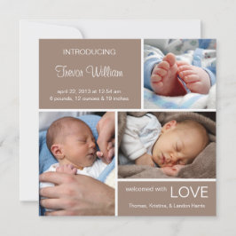 Ankündigung der Geburt mehrerer Fotos//Schokolade