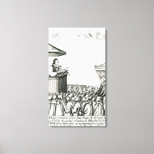 Ankündigung der Geburt von Charles I. Leinwanddruck (Vorderseite)