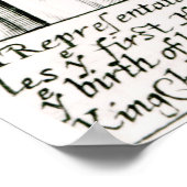 Ankündigung der Geburt von Charles I. Poster (Ecke)