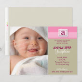 Ankündigung der Geburtshilfe in Form eines Stempel (Vorne/Hinten)