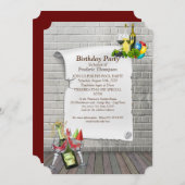 Ankündigung der Geburtstagspartei (Vorne/Hinten)