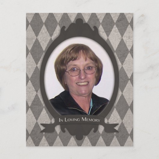 Ankündigung der Gedenkfeier (Vorderseite)