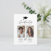 Ankündigung der Gemeinsamen Graduierungspartei 2 F Postkarte (Stehend Vorderseite)