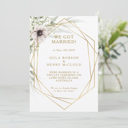 Ankündigung der geometrischen Elopement-Methode Eu (Stehend Vorderseite)