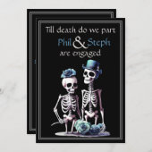 Ankündigung der gotischen, schwarzen, skelettartig (Vorne/Hinten)