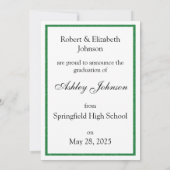 Ankündigung der Green Glitzer Class 2025-Foto (Rückseite)