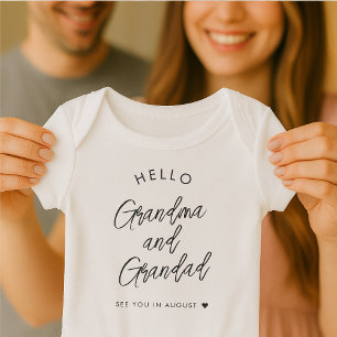 Ankündigung der Großeltern der Schwangerschaft Baby Strampler