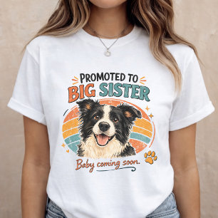 Ankündigung der großen Schwester Hund Baby Reveal T-Shirt