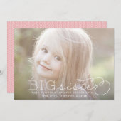 Ankündigung der großen Schwester Sibling Foto Schw (Vorne/Hinten)