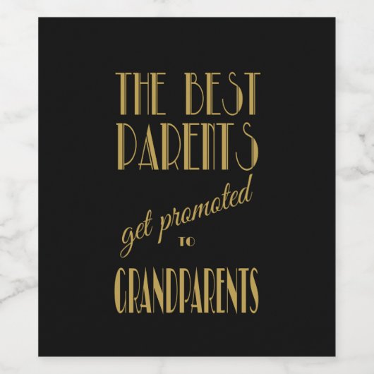 Ankündigung der Großmutter-Schwangerschaft, Art De Weinetikett (Einzelnes Label)