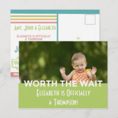 Ankündigung der grünen Adoption (Vorne/Hinten)