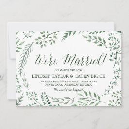 Ankündigung der grünen rustikalen Kleider