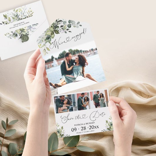 Ankündigung der grünen Verlobung und Save the Date