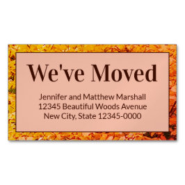 Ankündigung der Herbstbewegung neuer Adressbereich Magnetische Visitenkarte
