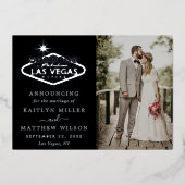 Ankündigung der Hochzeit in Urlaubsort Las Vegas (Vorderseite)