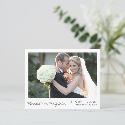 Ankündigung der Hochzeitsfeier für das Foto der Bu (Stehend Vorderseite)