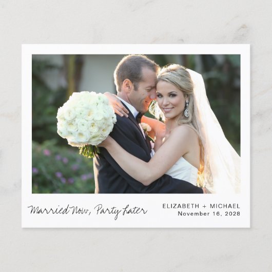 Ankündigung der Hochzeitsfeier für das Foto der Bu (Vorderseite)