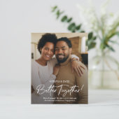 Ankündigung der Hochzeitsfeier im Foto (Stehend Vorderseite)