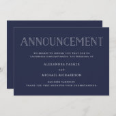 Ankündigung der Hochzeitskündigung der modernen Ma (Vorne/Hinten)