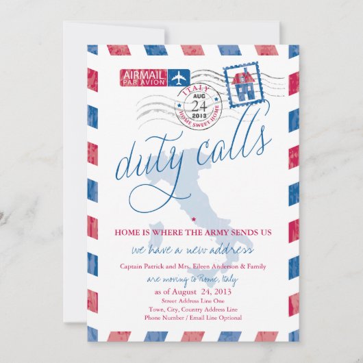 Ankündigung der italienischen Luftwaffe (Vorderseite)