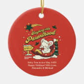 Ankündigung der Kinderschwangerschaft für moderne Keramik Ornament (Vorne)