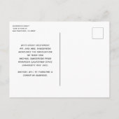 Ankündigung der Klasse der Foto-Abschluss (Rückseite)