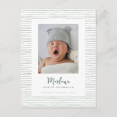 Ankündigung der klassischen handgezeichneten grüne postkarte (Vorderseite)