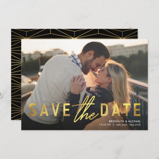 Ankündigung der kühlen Goldhochzeit (Vorne/Hinten)