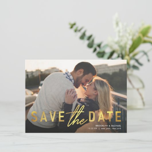 Ankündigung der kühlen Goldhochzeit (Stehend Vorderseite)