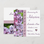 Ankündigung der lila Hydrangea-Adoption (Vorne/Hinten)