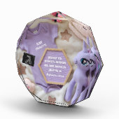 Ankündigung der lila Magischen Einhorn-Schwangersc Fotoblock (Rechts)