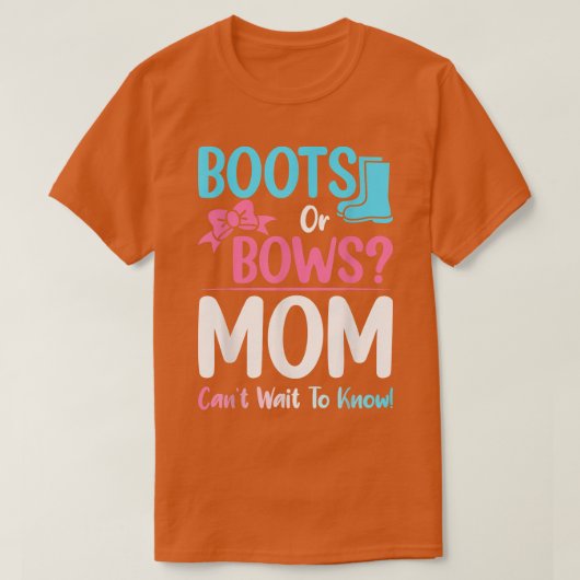 Ankündigung der Mama bei Stiefeln oder Bows T-Shirt (Design vorne)
