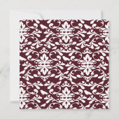 Ankündigung der Maroon Damask Foto Graduierung Par (Rückseite)