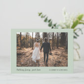 Ankündigung der "Minimal Foto Sage Green Elopement (Stehend Vorderseite)