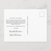 Ankündigung der Minimal Modern Foto Verlobung (Rückseite)