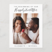 Ankündigung der Minimal Modern Foto Verlobung (Vorderseite)