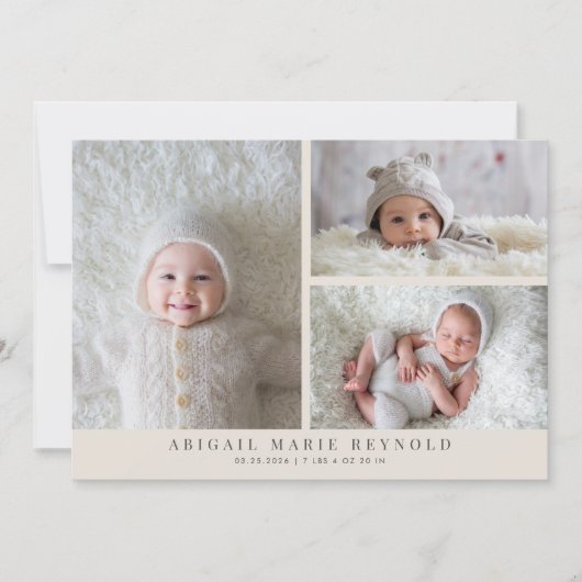 Ankündigung der Minimalistischen Creme mit mehrere (Vorderseite)