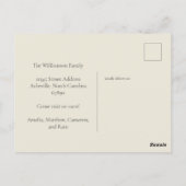 Ankündigung der Minimalistischen modernen Skriptbe Postkarte (Rückseite)