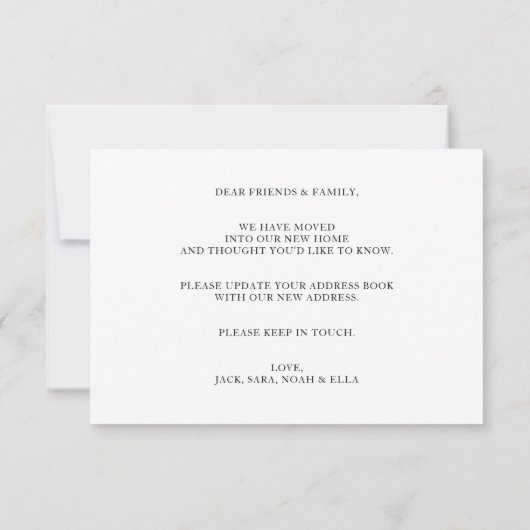 Ankündigung der Moderne Einfaches Foto (Rückseite)