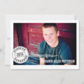 Ankündigung der Modernen Briefmarke Foto Graduatio (Vorderseite)