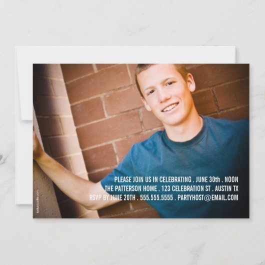 Ankündigung der Modernen Briefmarke Foto Graduatio (Rückseite)