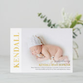 Ankündigung der modernen Debut Foil Baby Birth (Stehend vorne)