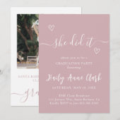 Ankündigung der Modernen Foto Graduation Party (Vorne/Hinten)