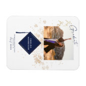 Ankündigung der Modernen Foto Graduation Party Magnet (Horizontal)