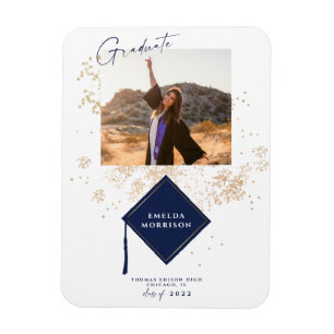 Ankündigung der Modernen Foto Graduation Party Magnet