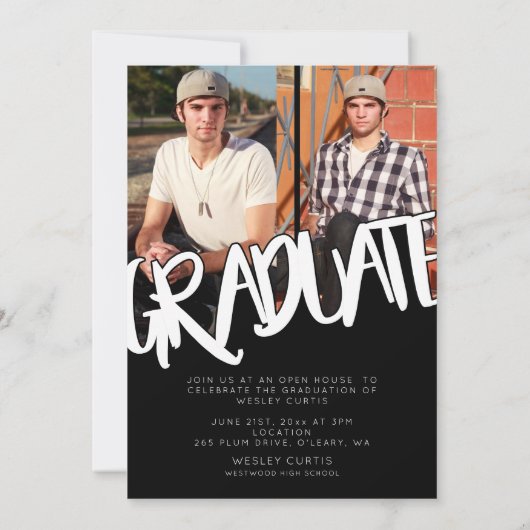 Ankündigung der modernen Graffiti-Graduierung (Rückseite)