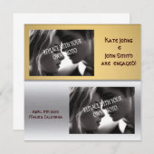 Ankündigung der modernen Verlobung am Platz (Vorne/Hinten)