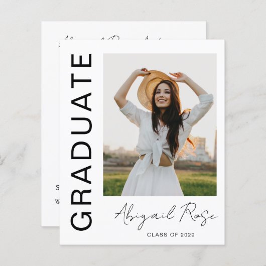 Ankündigung der modernen vertikalen Fotokarte 2023 (Vorne/Hinten)