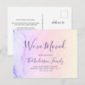 Ankündigung der modernen Wasserfarben-Abstrakt-Bew Postkarte (Vorne/Hinten)